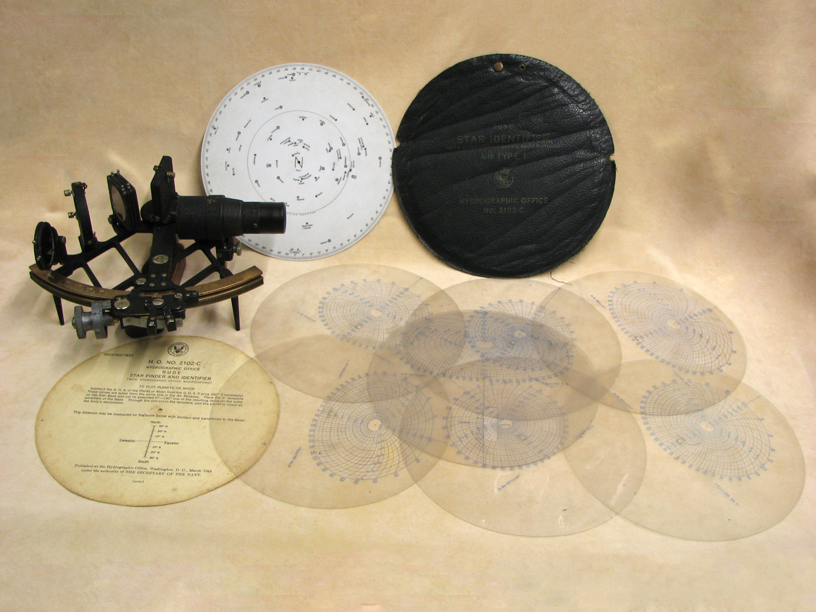 1962 B Cooke & Son Maritime sextant with Star Finder set